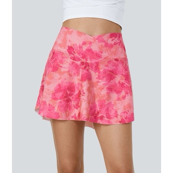 Halara Medium Everyday Crossover Side Pocket 2-in-1 Tennis Skirt Hot Pink NWT - Picture 1 of 11